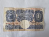 Bancnota Anglia 1 Pound 1940, Rara