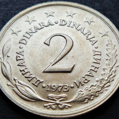 Moneda 2 DINARI / DINARA - RSF YUGOSLAVIA, anul 1973 *cod 2212 = A.UNC