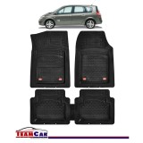 Covorase Auto TeamCar&reg; Tip Tavita Compatibile Renault Grand Scenic II (2004-2009) Negru Material Rezistent, Cauciuc