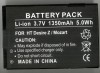 Acumulator PDAA37219 3.7V 1350mAh Li-Ion, Compatibil HTC Mozart, Baterie GSM, 3.7Wh, Dimensiuni 65.4x44.1x5mm