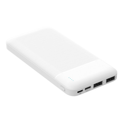 Baterie externa, powerbank Platinet 45721, 10000 mAH li-polimer, 2 x USB, 1 x Type C, 1 x microUSB, LED, alb foto