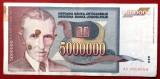 Iugoslavia 5.000.000 5000000 5 milioane Dinara Nikola Tesla 1993 seria 088 patata **