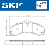 Set placute frana fata SKF VKBP80251