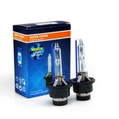 Set 2 Becuri auto Xenon pentru far, D2S , 35W, 6000K, White Knight, Super Vision foto