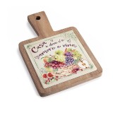 Cumpara ieftin Platou servire ceramica multicolora lemn cm 12 x 18 H