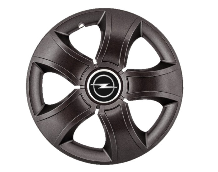 Set 4 capace roti Bis Negru R14 pentru gama auto Opel