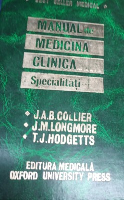 MANUAL DE MEDICINA CLINICA COLLIER Specialitati foto