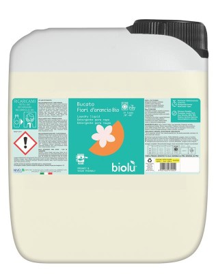 Detergent Ecologic Lichid pentru Rufe Albe si Colorate Portocale Biolu 5L foto