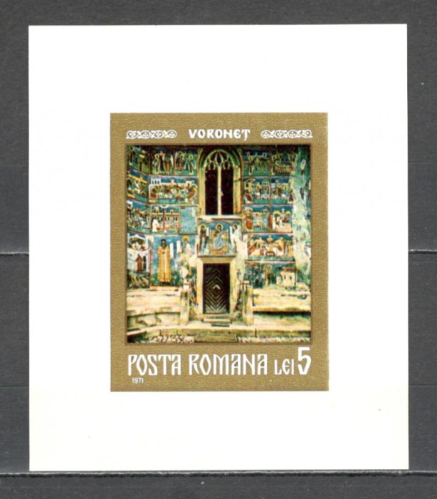 Romania.1971 Fresce-Bl. ZR.437