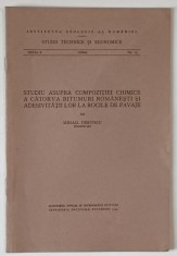 INSTITUTUL GEOLOGIC AL ROMANIEI , STUDIU ASUPRA COMPOZITIEI CHIMICE A CATORVA BITUMURI ROMANESTI ...de MIHAIL DIMITRIU , 1939