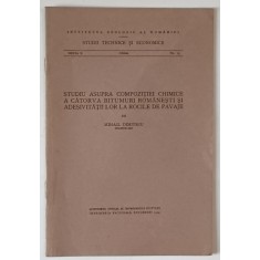 INSTITUTUL GEOLOGIC AL ROMANIEI , STUDIU ASUPRA COMPOZITIEI CHIMICE A CATORVA BITUMURI ROMANESTI ...de MIHAIL DIMITRIU , 1939