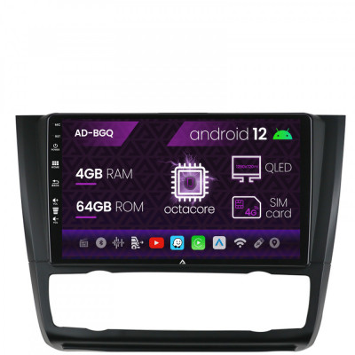 Navigatie BMW Seria 1 E87 (2007-2011), Clima Automata, Android 12, Q-Octacore 4GB RAM + 64GB ROM, 9 Inch - AD-BGQ9004+AD-BGRKIT399 foto
