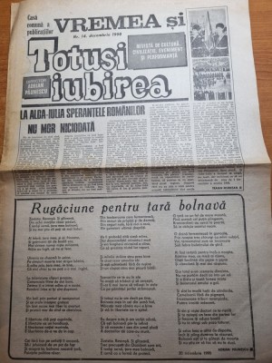 ziarul totusi iubirea decembrie 1990-orasul falticeni 500 de ani de atestare foto