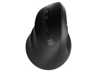 Mouse NATEC negru wireless USB A optic, 6 butoane, rază 10m, baterie AA foto