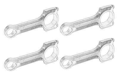 Engine connecting rod (4 pcs.; diameter 26 mm; set) fits: DACIA DOKKER. DOKKER EXPRESS/MINIVAN. DUSTER. LOGAN. LOGAN EXPRESS. LOGAN II. LOGAN MCV. LOG foto