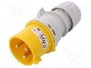 Conector alimentare AC, IEC 60309, IP44, 32A, 110V AC, 3 pini, PCE - 023-4
