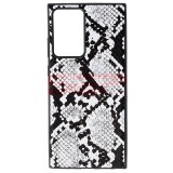 Husa Samsung Galaxy Note 20 Ultra, TPU, Piele, Snake Skin, Argintiu