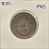 Thailanda 1 Baht 2506 (1963) KM#85 - 36 ani Rama IX