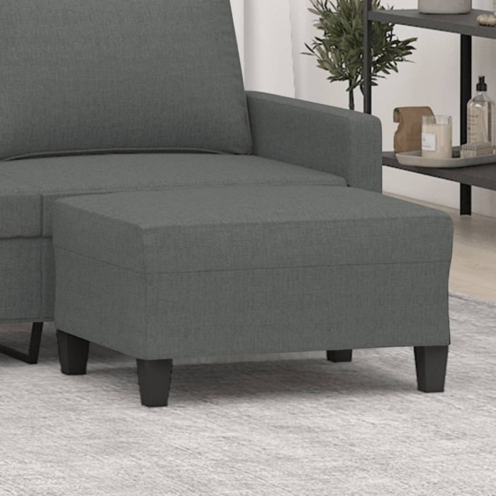 vidaXL Taburet, gri &icirc;nchis, 70x55x41 cm, material textil