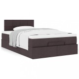 Cumpara ieftin Gossi cadru de pat otoman cu saltea tesatura maro inchis 120x200 cm