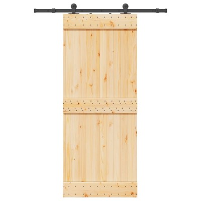 vidaXL Ușă glisantă cu set de feronerie 85x210 cm, lemn masiv de pin 3332666 foto