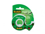 Banda adeziva Scotch Magic, cu dispenser,19mm x 7.5m