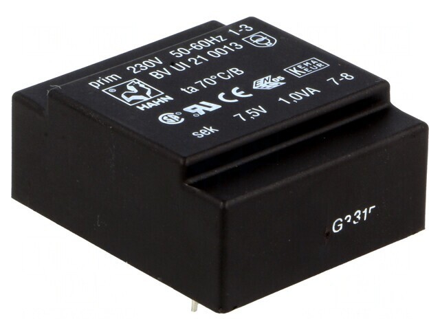 Transformator Encapsulat 1VA 230V 7.5V PCB