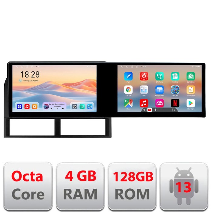 Navigatie Jeep Grand Cherokee 1999-2004 Kit-cherokee-old Edotec 2 ecrane 8 core 4+128 21.6 inch Incell android Wifi 5Ghz gps internet et GPS WI CarSto