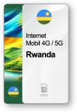 ESIM Internet Rwanda, valabil 7 zile, trafic Nelimitat, Premium
