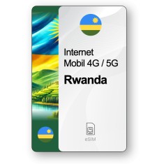 eSIM Internet Rwanda, valabil 7 zile, trafic 1 GB, Standard