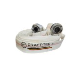 FURTUN POMPIER / FURTUN REFULARE APA CU CUPLE 1'' 20M 8 BARI, ALB, PENTRU MOTOPOMPA SI IRIGATII, CRAFT-TEC MX1209