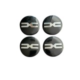 Set 4 capace roti 58mm exterior, 56mm interior Dacia DC negre compatibil/inlocuitor janta aliaj