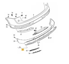 Spoiler bara spate Audi Q5 (Fy), 09.2016-11.2020, Spate, lacuit, argintiu, Aftermarket