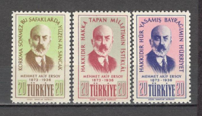 Turcia.1956 20 ani moarte A.M.Ersoy-poet ST.4