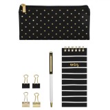 Set Papetărie, Time Lapse, 7 Bucăți, Culoare Multicolor, Negru/Auriu/Alb