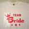 Tricouri personalizate albe bumbac team bride