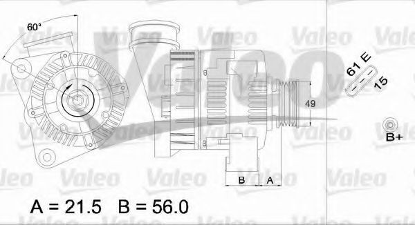 Generator / Alternator BMW Seria 5 (E39) (1995 - 2003) VALEO 436665