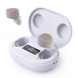 SET 2 mini-proteze auditive cu stație &icirc;ncărcare portabilă, reducerea inteligentă a zgomotului, re&icirc;ncărcabile USB-C