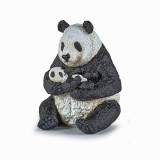 Papo Figurina Urs Panda Sezand Cu Pui In Brate