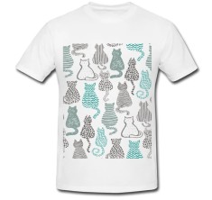 Tricou &amp;quot; Cute kitten pattern &amp;quot; foto