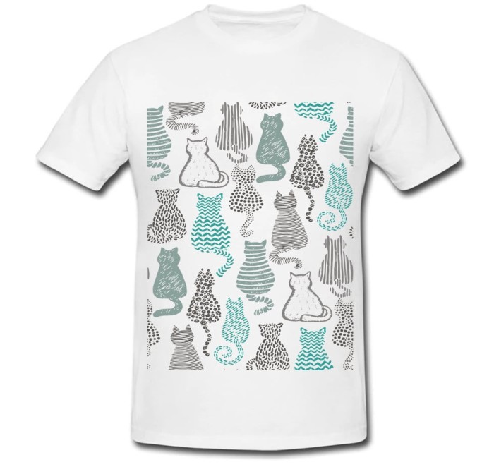 Tricou &quot; Cute kitten pattern &quot;