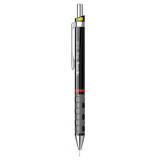 Creion Mecanic ROTRING Tikky III, Mina de 0.35 mm, Negru, Corp din Plastic cu Radiera, Creion Mecanic Negru, Creioane Mecanice, Creion Mecanic Rotring