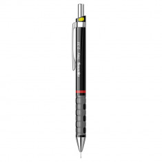 Creion Mecanic ROTRING Tikky III, Mina de 0.35 mm, Negru, Corp din Plastic cu Radiera, Creion Mecanic Negru, Creioane Mecanice, Creion Mecanic Rotring