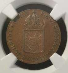 Moneda Austria 1/4 Kreuzer NGC MS63 BN foto