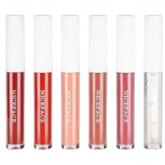 Set 6 rujuri de buze, Niceface, Lip Oil Matte