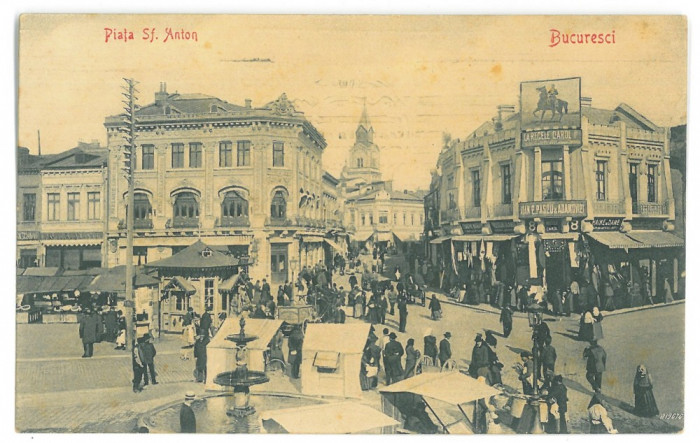 4414 - BUCURESTI, Market, Romania - old postcard - used - 1907