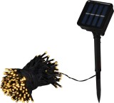 Instalatie luminoasa solara MagicHome, 200 LED, 20 m, alb cald, IP44