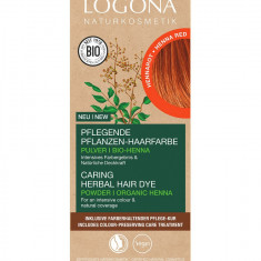 Vopsea de par bio pe baza de plante, 030, rosu henna 100g Logona