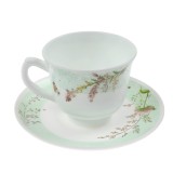 Ceasca si farfurioara BB200T-2, sticla termica, multicolor, 200 ml