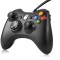 Controler/Gamepad cu fir compatibil XBOX 360 sau PC, cablu flexibil
